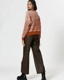 Pull Alicia marron/crème