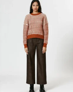 Pull Alicia marron/crème