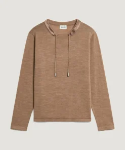 Pull Audrey 100% Laine Col Satin beige ficelle