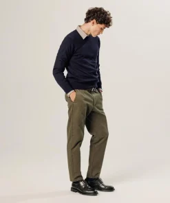 Pull Bertrand 100% laine col rond bleu nuit