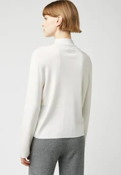 Pull Béryl col montant blanc écru