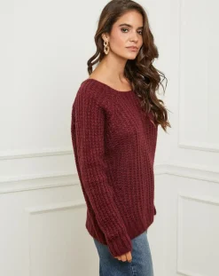 Pull Camille bordeaux