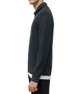 Pull Camioneur Cotelé bleu marine