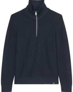 Pull Camioneur Cotelé bleu marine