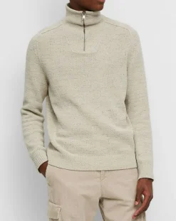 Pull camionneur chenille écru