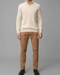 Pull Camionneur en Laine & Coton écru