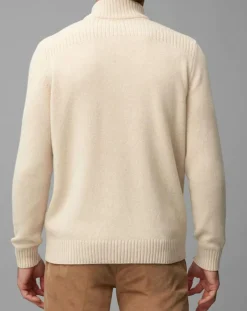 Pull Camionneur en Laine & Coton écru