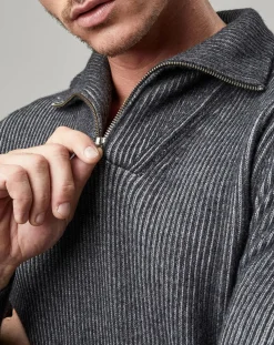 Pull Camionneur en Laine mélangée gris foncé