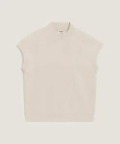 Pull Cerise manches courtes col monta blanc écru