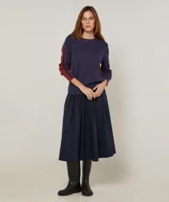 Pull Christelle 100% Laine mélangée bleu denim