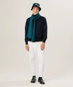 Pull Clément 100% laine col rond bleu nuit