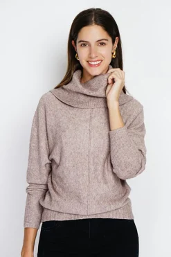 Pull col boule désert