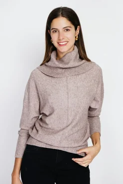 Pull col boule désert