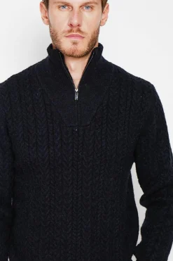 Pull col camionneur noir