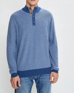 Pull col montant Armur bleu moyen
