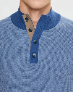 Pull col montant Armur bleu moyen