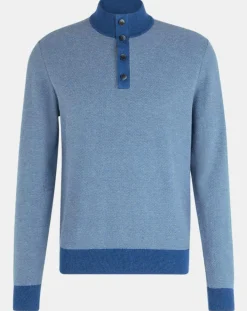 Pull col montant Armur bleu moyen