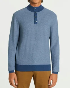 Pull col montant Armur bleu moyen