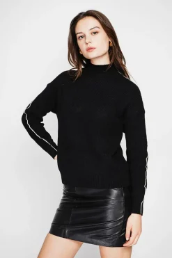 Pull col montant noir