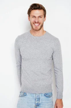 Pull col ras de cou flanelle