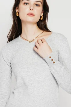 Pull col rond classique givre