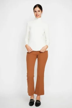 Pull col roulé classique naturel