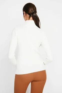 Pull col roulé classique naturel