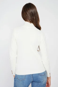 Pull col roulé classique naturel
