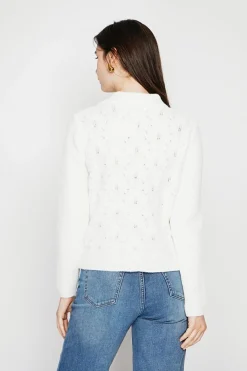 Pull col roulé croisé naturel