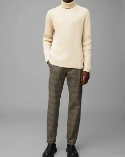 Pull Col roulé côtelé Coton Organic écru