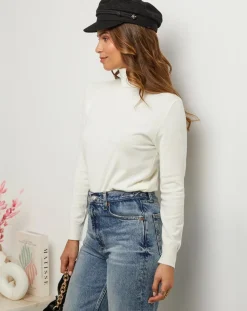 Pull col roulé Justine ecru