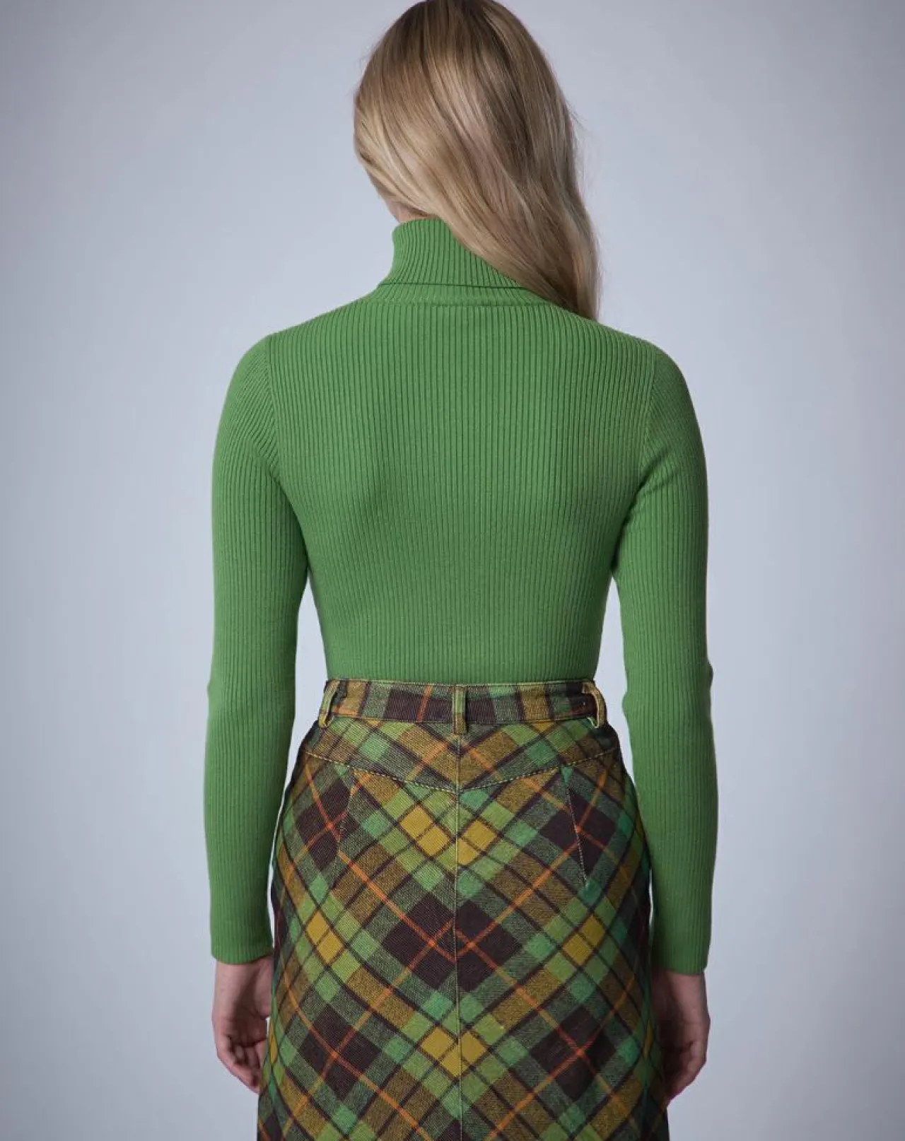 Pull col roulé Petite Côte vert