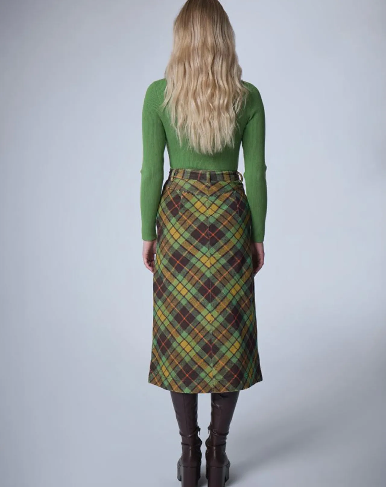 Pull col roulé Petite Côte vert