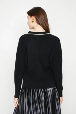 Pull col V noir