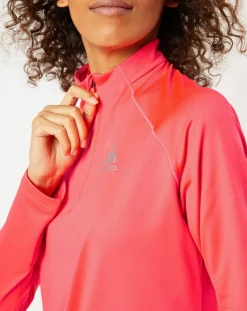 Pull col zippé Berra rose fluo