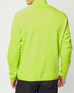 Pull col zippé Carve vert fluo