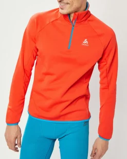 Pull col zippé Ceramicwarm rouge