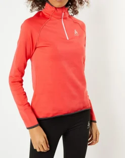 Pull col zippé Ceramicwarm rouge