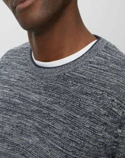 Pull Coton Mouliné bleu