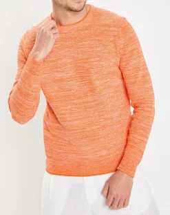 Pull Coton Mouliné orange