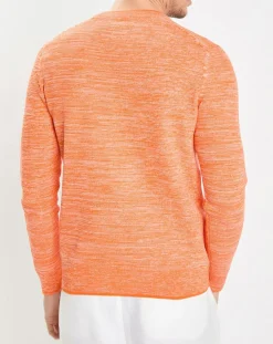 Pull Coton Mouliné orange
