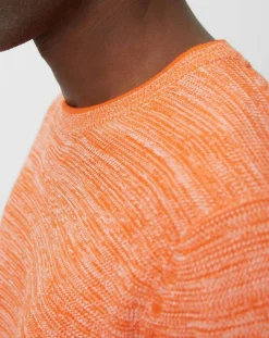 Pull Coton Mouliné orange