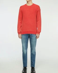 Pull délavé rouge