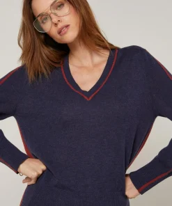 Pull Elsa en Laine mélangée bleu denim