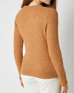 Pull Emma en Maille mélangée camel