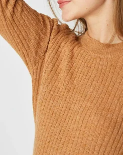Pull Emma en Maille mélangée camel