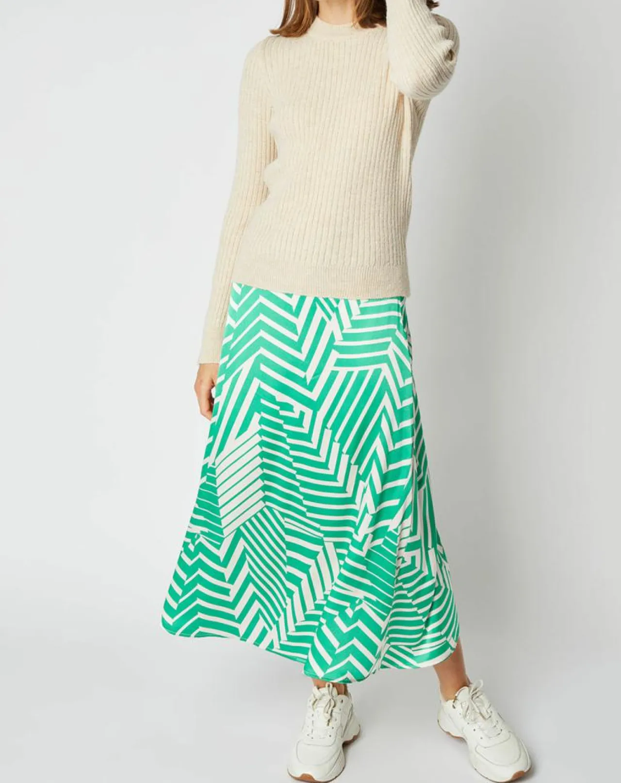 Pull Emma en Maille mélangée beige