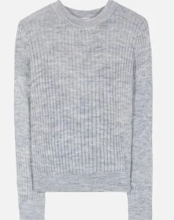 Pull Emma en Maille mélangée gris perle