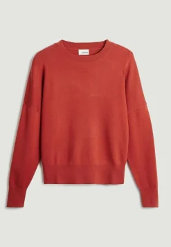 Pull Emmeline col rond orange rouille