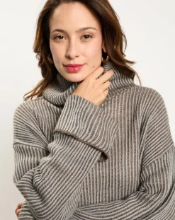 Pull en Alpaga & Laine mélangés Naos ciel